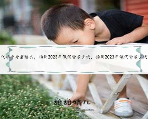 扬州代孕中介靠谱么，扬州2023年做试管多少钱，扬州2023年做试管多少钱一次