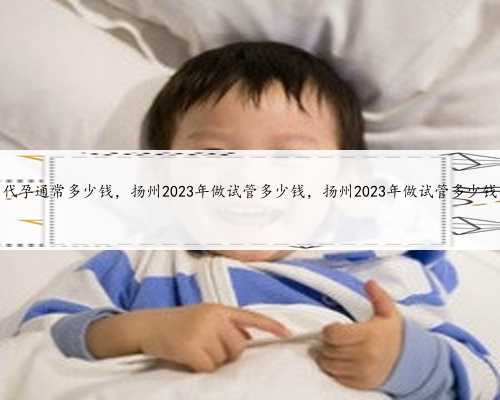 扬州代孕通常多少钱，扬州2023年做试管多少钱，扬州2023年做试管多少钱一次