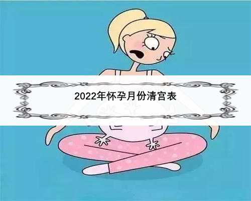 2022年怀孕月份清宫表